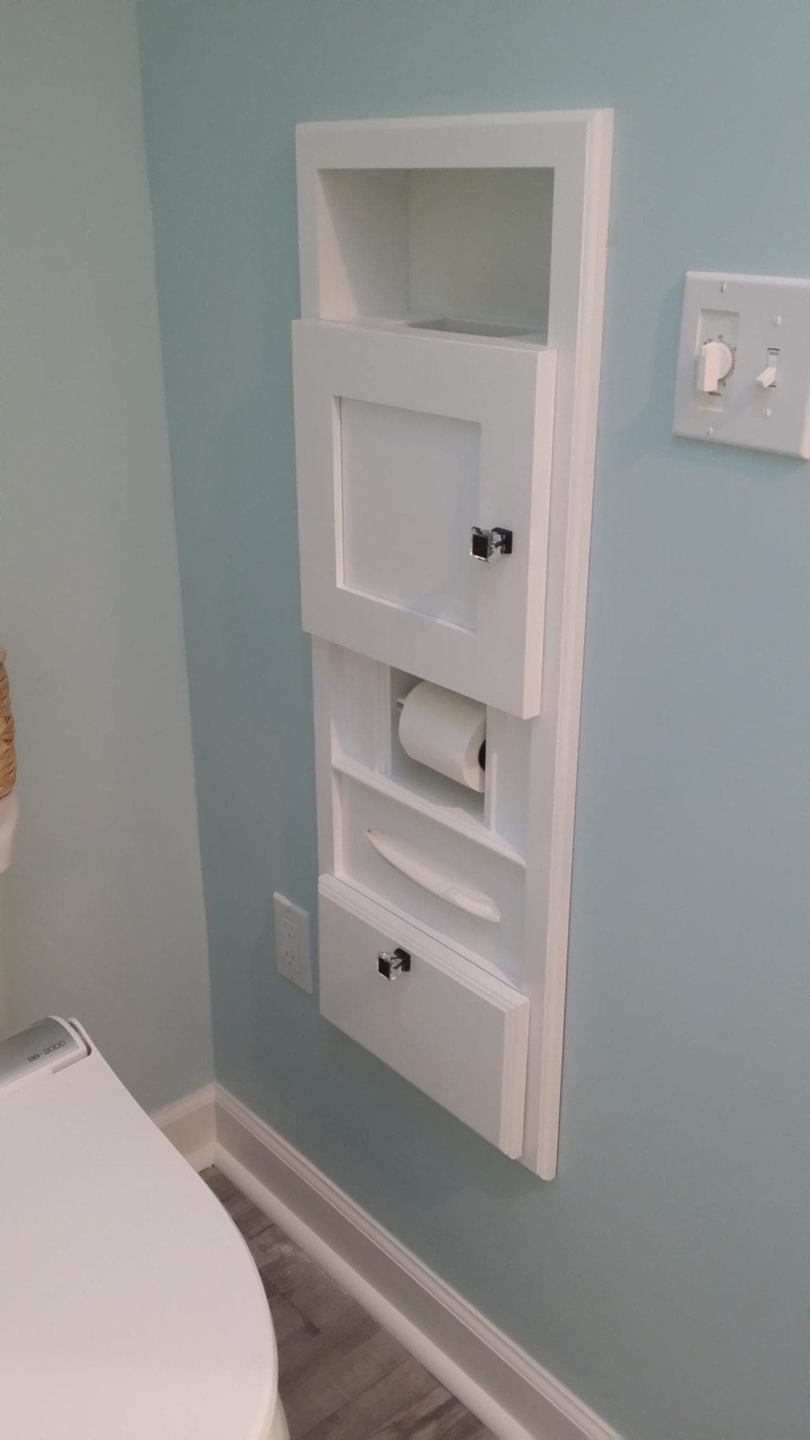 bathroom toilet paper organizer